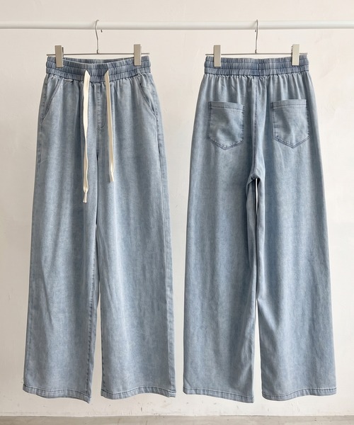 Kuroba（クロバ）の「ハイウエストデニムストレートパンツ（デニムパンツ・レディース・ブルー/ブラック・S/M/L）」の8枚目の写真