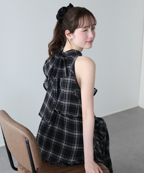 BLUEEAST(ブルーイースト)の「《2サイズ展開》アメスリ 2WAYリボンタイワンピース(ワンピース・レディース・ブラック/ホワイト・MEDIUM/LARGE)」の20枚目の写真