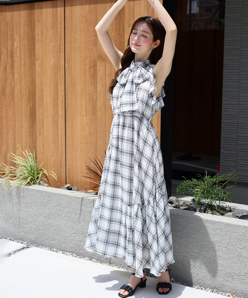 BLUEEAST(ブルーイースト)の「《2サイズ展開》アメスリ 2WAYリボンタイワンピース(ワンピース・レディース・ブラック/ホワイト・MEDIUM/LARGE)」の8枚目の写真