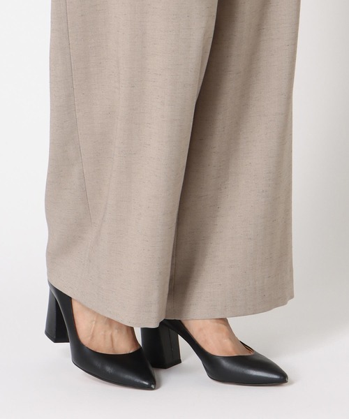 Jines(ジネス)の「ヘリンボーンストレートパンツ(スラックス・レディース・オフホワイト/ブラック/キャメル/ベージュ・38)」の10枚目の写真