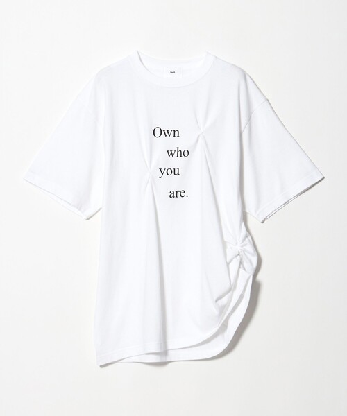 6（ロク）の「【別注】＜Ruro  for 6＞PINCH TEE/Tシャツ（Tシャツ/カットソー・レディース・ネイビー/ダークブラウン/ホワイト・FREE）」の2枚目の写真
