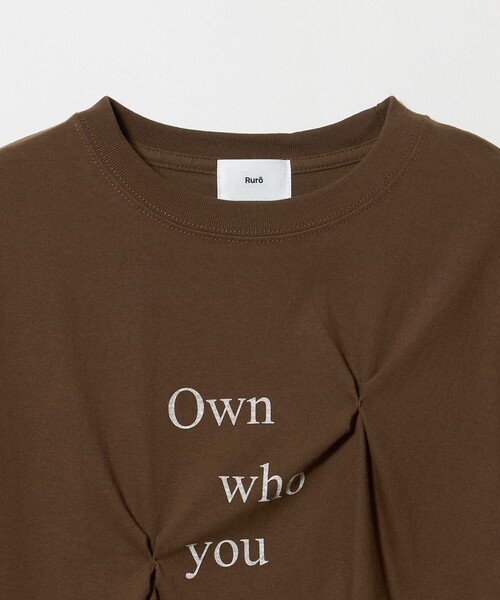 6（ロク）の「【別注】＜Ruro  for 6＞PINCH TEE/Tシャツ（Tシャツ/カットソー・レディース・ネイビー/ダークブラウン/ホワイト・FREE）」の14枚目の写真