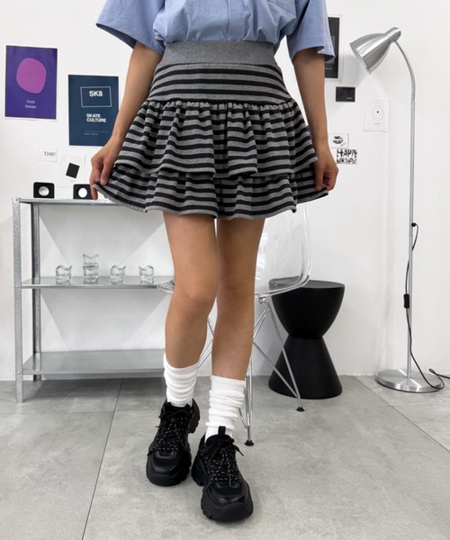 WEGO(ウィゴー)の「WEGO/コードMIXスニーカー(スニーカー・レディース・ブラック/ホワイト・MEDIUM/LARGE/SMALL)」の5枚目の写真