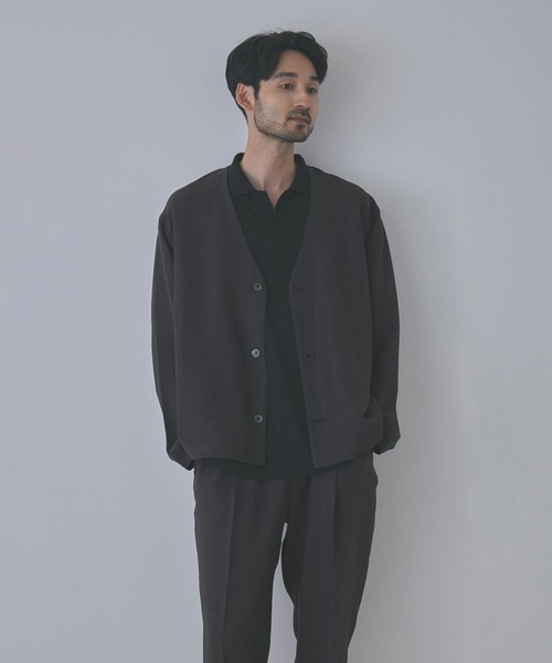 URBAN COLLECTION(アーバンコレクション)の「【URBAN COLLECTION/アーバンコレクション】ライトプリペラカーディガン(カーディガン/ボレロ・メンズ・ベージュ/チャコールグレー/ブラウン・L/XL/M/S)」の1枚目の写真