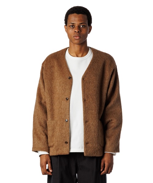 Sandinista(サンディニスタ)の「Frontman Shaggy Cardigan / シャギーカーディガン(カーディガン/ボレロ・メンズ・キャメル/ブラック/オレンジ・SMALL/LARGE/MEDIUM)」の9枚目の写真