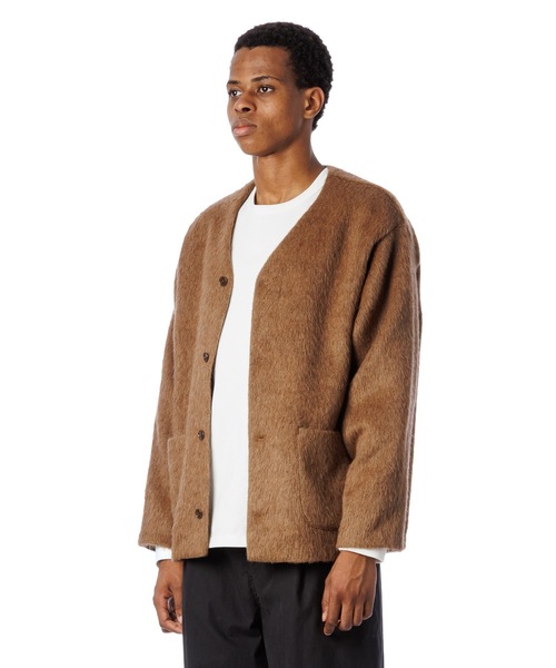 Sandinista(サンディニスタ)の「Frontman Shaggy Cardigan / シャギーカーディガン(カーディガン/ボレロ・メンズ・キャメル/ブラック/オレンジ・SMALL/LARGE/MEDIUM)」の10枚目の写真