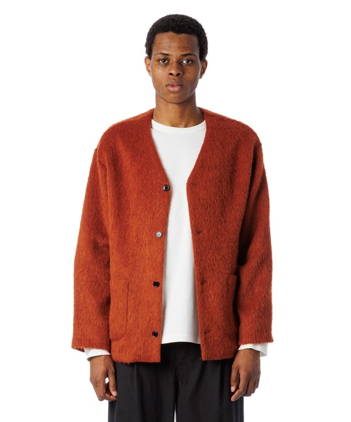 Sandinista(サンディニスタ)の「Frontman Shaggy Cardigan / シャギーカーディガン(カーディガン/ボレロ・メンズ・キャメル/ブラック/オレンジ・SMALL/LARGE/MEDIUM)」の8枚目の写真