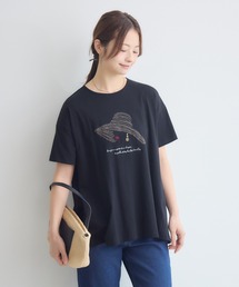 KATHARINE ROSS | 日本製ナチュラルソフトLADY刺繍Tシャツ(Tシャツ/カットソー)
