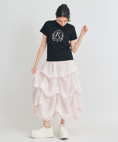 REDYAZEL(レディアゼル)の「エンブレムロゴTシャツ(Tシャツ/カットソー・レディース・ブラック/レッド/オフホワイト/ネイビー・FREE)」の13枚目の写真