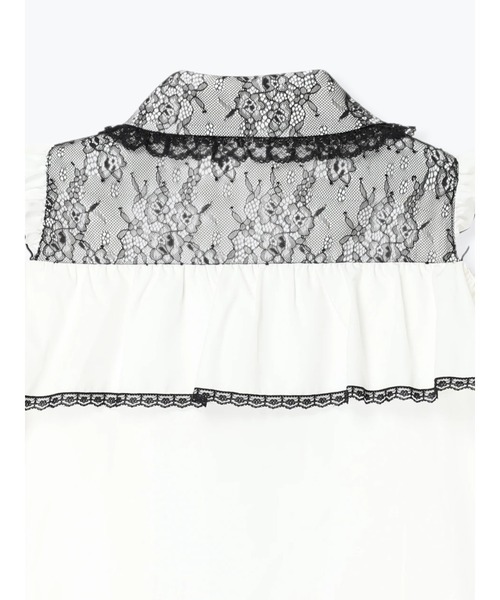 NOEMIE(ノエミー)の「ケープフリルオープンショルダーハートバックルブラウス(シャツ/ブラウス・レディース・ピンク/ブラック/オフホワイト・M)」の21枚目の写真
