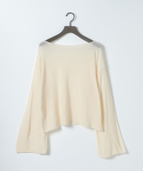 eL(エル)の「【eL】12G Boucle Loose Pullover/1044373(ニット/セーター・レディース・カーキ/オフホワイト/ピンク系その他・FREE)」の2枚目の写真