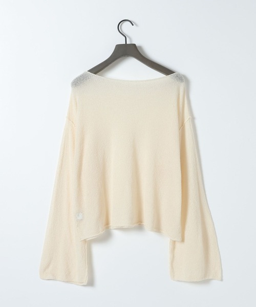 eL(エル)の「【eL】12G Boucle Loose Pullover/1044373(ニット/セーター・レディース・カーキ/オフホワイト/ピンク系その他・FREE)」の4枚目の写真