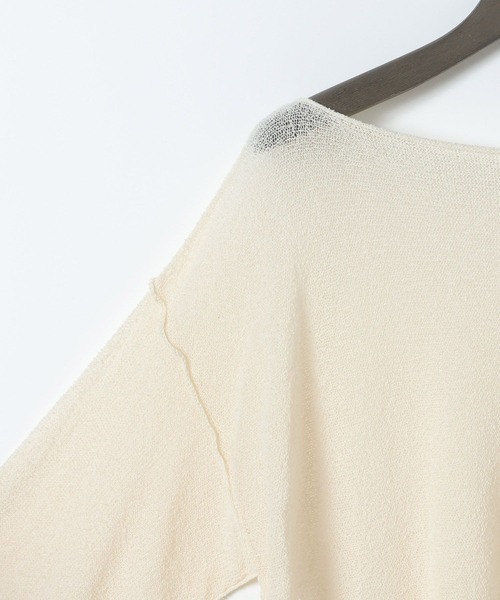 eL(エル)の「【eL】12G Boucle Loose Pullover/1044373(ニット/セーター・レディース・カーキ/オフホワイト/ピンク系その他・FREE)」の6枚目の写真
