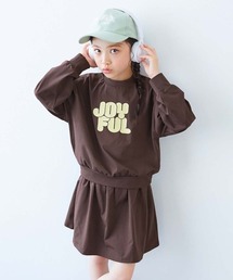 devirock（デビロック）の「【イージーウォッシュ】 長袖Tシャツ&スカート ガールズセットアップ(インパンツ付き)（セットアップ）」