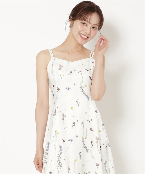 WILLSELECTION(ウィルセレクション)の「シアーボタニカルキャミワンピース(ワンピース・レディース・ブラック/ピンク/ホワイト・FREE)」の6枚目の写真