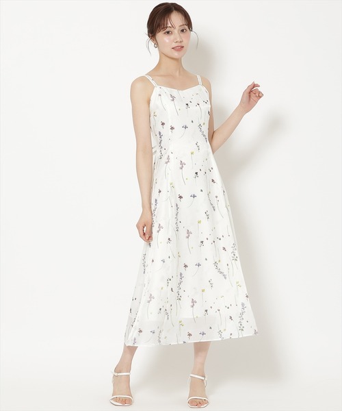 WILLSELECTION(ウィルセレクション)の「シアーボタニカルキャミワンピース(ワンピース・レディース・ブラック/ピンク/ホワイト・FREE)」の4枚目の写真