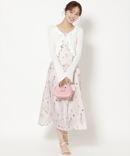 WILLSELECTION(ウィルセレクション)の「シアーボタニカルキャミワンピース(ワンピース・レディース・ブラック/ピンク/ホワイト・FREE)」の12枚目の写真