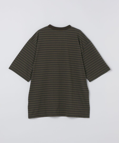 SHIPS(シップス)の「THYARD: COOLMAX(R) ボーダー ヘンリーネック Tシャツ(Tシャツ/カットソー・メンズ・ホワイト/ブルー/ブラウン・2/3/4)」の4枚目の写真