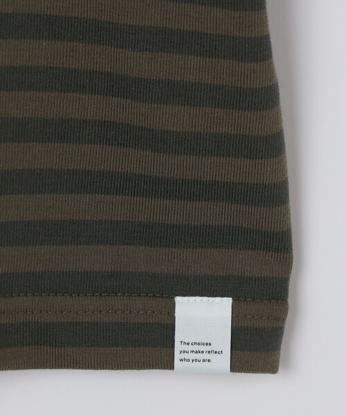 SHIPS(シップス)の「THYARD: COOLMAX(R) ボーダー ヘンリーネック Tシャツ(Tシャツ/カットソー・メンズ・ホワイト/ブルー/ブラウン・2/3/4)」の7枚目の写真