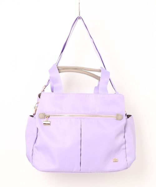 LA BAGAGERIE(ラバガジェリー)の「フロントファスナーデイリートート(トートバッグ・レディース・グレイッシュベージュ/ライトブルー/ベージュ/レッド/ラベンダー・FREE)」の4枚目の写真