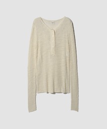 UNUS / Henley Knit Top