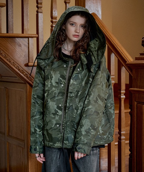 CASPER JOHN(キャスパージョン)の「Shadow camo short mods coat/シャドーカモショートモッズコート(モッズコート・メンズ・カーキ/ブラック・LARGE/MEDIUM/SMALL/X-SMALL)」の1枚目の写真