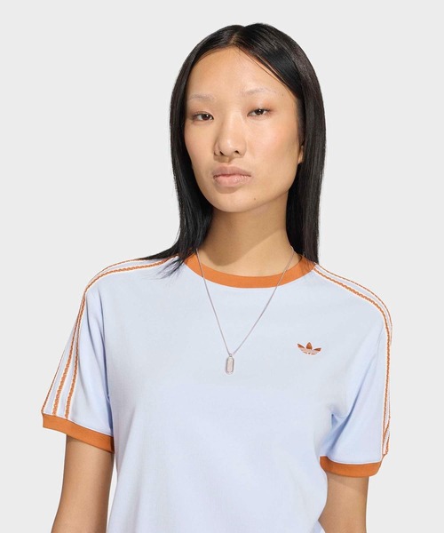 adidas(アディダス)の「アディダス オリジナルス サマーグロー アドバンスド スリーストライプス Tシャツ / アディダスオリジナルス adidas Originals(Tシャツ/カットソー・レディース・ブルー・XX-LARGE/3XL/LARGE/MEDIUM/SMALL/X-LARGE/X-SMALL)」の3枚目の写真