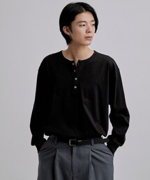 tk.TAKEO KIKUCHI | ヘンリーネック長袖Tシャツ(Tシャツ/カットソー)