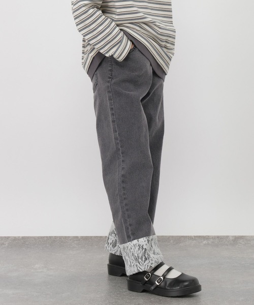 GLOBAL WORK(グローバルワーク)の「GOODデニムモチーフフレアパンツ/1051135(デニムパンツ・キッズ・ブルー/ダークブルー/ブラック系その他・130cm/140cm/160cm/150cm)」の7枚目の写真
