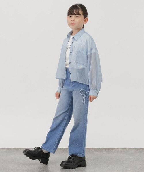 GLOBAL WORK(グローバルワーク)の「GOODデニムモチーフフレアパンツ/1051135(デニムパンツ・キッズ・ブルー/ダークブルー/ブラック系その他・130cm/140cm/160cm/150cm)」の12枚目の写真
