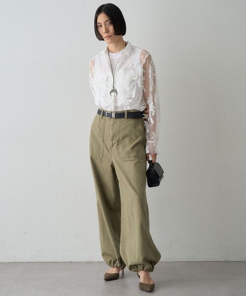 Whim Gazette(ウィムガゼット)の「刺繍レースシャツ(シャツ/ブラウス・レディース・ブラック/オフホワイト・FREE)」の20枚目の写真