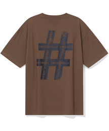 BEENTRILL（ビントリル）の「ヴィンテージハッシュタグオーバーサイズ半袖Tシャツ（ライトブラウン）（Tシャツ/カットソー）」