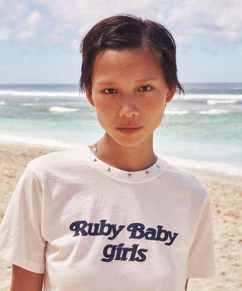 CENTAUR.KR(セントール)の「STUD HALF SLEEVE T-SHIRT_WHITE(Tシャツ/カットソー・レディース・その他・FREE)」の4枚目の写真