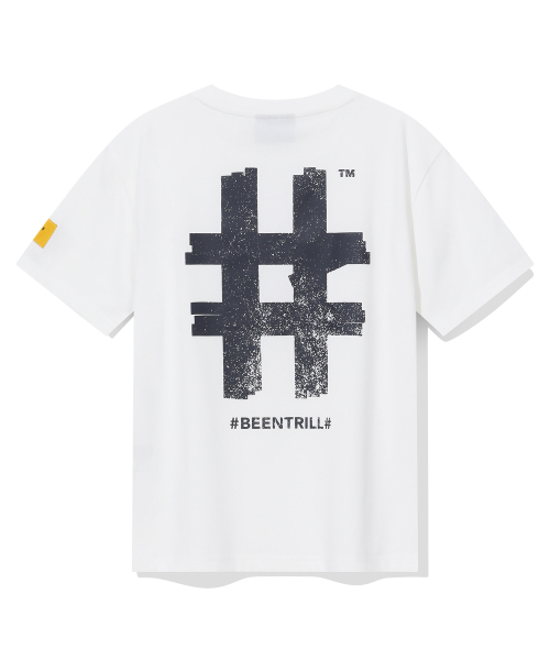 BEENTRILL(ビントリル)の「ウィメンズスタンプハッシュタグ半袖Tシャツ(オフホワイト)(Tシャツ/カットソー・レディース・その他・SMALL/X-SMALL)」の1枚目の写真