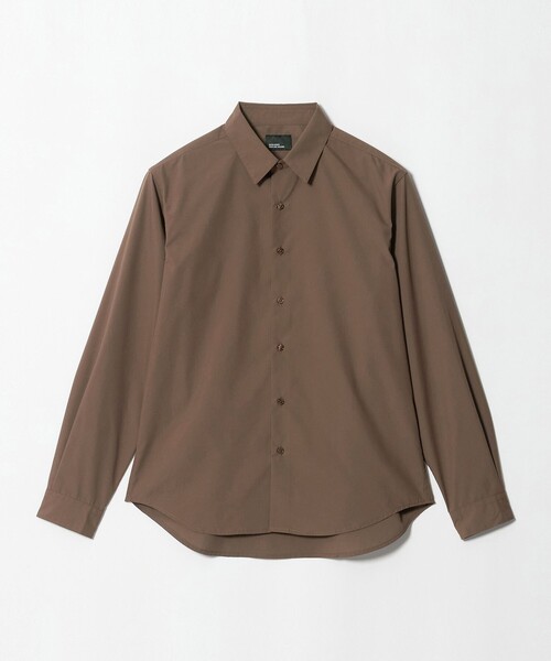 green label relaxing（グリーンレーベルリラクシング）の「【WEB限定】JUST fit コットンライク ポリエステル 長袖 シャツ（シャツ/ブラウス・メンズ・ブラウン系/コバルトブルー・XL/M/S/L）」の8枚目の写真