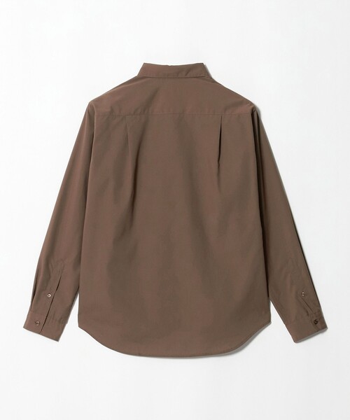 green label relaxing（グリーンレーベルリラクシング）の「【WEB限定】JUST fit コットンライク ポリエステル 長袖 シャツ（シャツ/ブラウス・メンズ・ブラウン系/コバルトブルー・XL/M/S/L）」の9枚目の写真