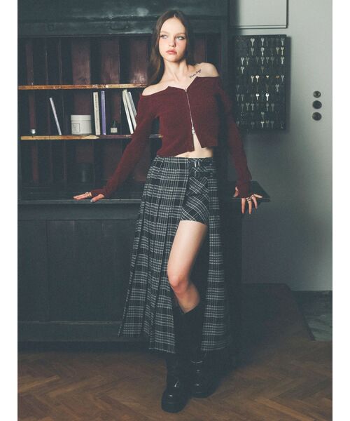 EVRIS(エヴリス)の「チェックプリーツロングスカート(スカート・レディース・レッド/ブラウン/ブラック・SMALL/MEDIUM)」の13枚目の写真