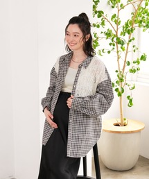 LEPSIM | 【産前・産後対応】マタニティ／レース切り替えチェックシャツ　1051010(マタニティウェア/グッズ)