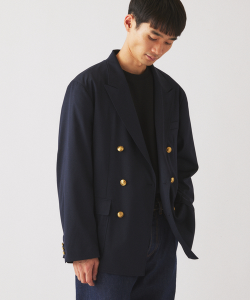 JOURNAL STANDARD relume(ジャーナルスタンダード レリューム)の「TRツイル ダブルブレスト ブレザー(テーラードジャケット・メンズ・ネイビー・MEDIUM/LARGE)」の2枚目の写真