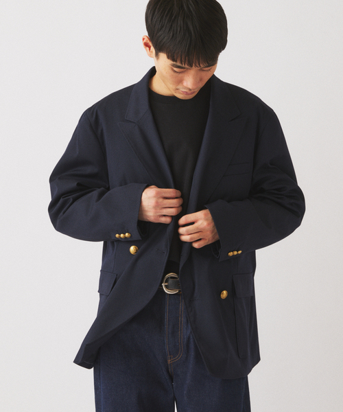 JOURNAL STANDARD relume(ジャーナルスタンダード レリューム)の「TRツイル ダブルブレスト ブレザー(テーラードジャケット・メンズ・ネイビー・MEDIUM/LARGE)」の3枚目の写真