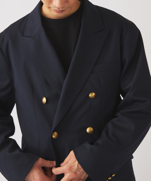 JOURNAL STANDARD relume(ジャーナルスタンダード レリューム)の「TRツイル ダブルブレスト ブレザー(テーラードジャケット・メンズ・ネイビー・MEDIUM/LARGE)」の4枚目の写真