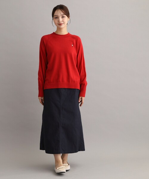 LAURA ASHLEY(ローラアシュレイ)の「【日本製/ワンマイルウエア】コットン ソルジャー刺繍プルオーバー(ニット/セーター・レディース・ブルー/グレー/ワインレッド・38)」の13枚目の写真