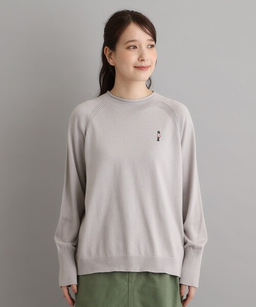 LAURA ASHLEY(ローラアシュレイ)の「【日本製/ワンマイルウエア】コットン ソルジャー刺繍プルオーバー(ニット/セーター・レディース・ブルー/グレー/ワインレッド・38)」の16枚目の写真