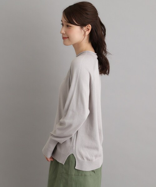 LAURA ASHLEY(ローラアシュレイ)の「【日本製/ワンマイルウエア】コットン ソルジャー刺繍プルオーバー(ニット/セーター・レディース・ブルー/グレー/ワインレッド・38)」の17枚目の写真