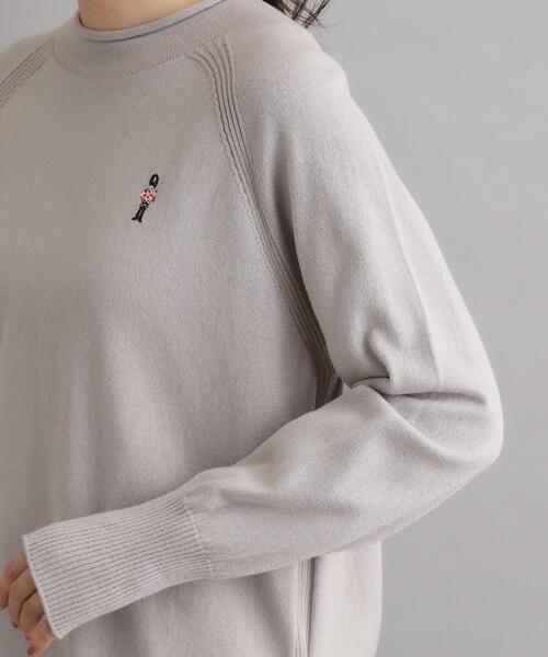 LAURA ASHLEY(ローラアシュレイ)の「【日本製/ワンマイルウエア】コットン ソルジャー刺繍プルオーバー(ニット/セーター・レディース・ブルー/グレー/ワインレッド・38)」の20枚目の写真