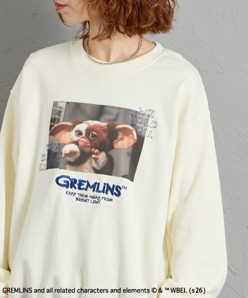 JEANS FACTORY （ジーンズファクトリー）の「【WEB限定】[GREMLINS/グレムリン] フォトプリント クルーネックスウェット（スウェット・レディース・オフホワイト/チャコールグレー/ブルー・M/L）」の7枚目の写真