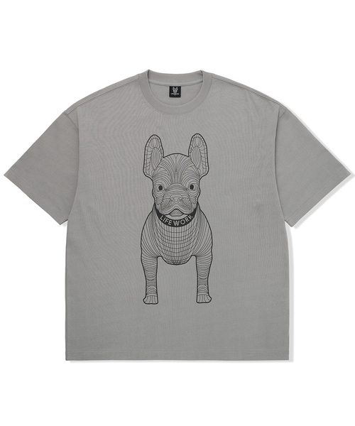 LIFE WORK(ライフワーク)の「共用) ビッグラドック 半袖Tシャツ(Tシャツ/カットソー・メンズ・ダークパープル/ブラウン/グリーン/ライトグレー/ピンク/ブラック×レッド/ホワイト/ブラック×ホワイト/グレー/ブラック×グリーン・L/XL/M/X-SMALL/S)」の6枚目の写真