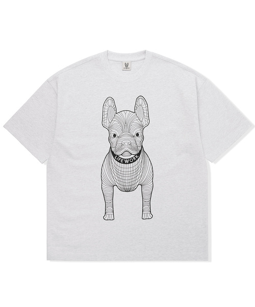 LIFE WORK(ライフワーク)の「共用) ビッグラドック 半袖Tシャツ(Tシャツ/カットソー・メンズ・ダークパープル/ブラウン/グリーン/ライトグレー/ピンク/ブラック×レッド/ホワイト/ブラック×ホワイト/グレー/ブラック×グリーン・L/XL/M/X-SMALL/S)」の5枚目の写真