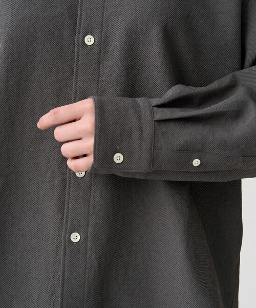 DANTON(ダントン)の「Women's Polyester Twill Shirt Jacket(シャツ/ブラウス・レディース・グレイッシュベージュ/マスタード/チャコール/ブラウン・38/36/34)」の8枚目の写真