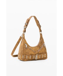 Buckle detail suede hobo bag / バックルディテールスエードホーボーバッグ